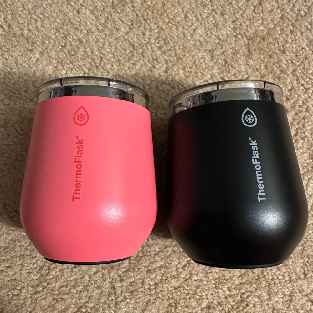 ThermoFlask wine tumblers 12oz. Brand new set